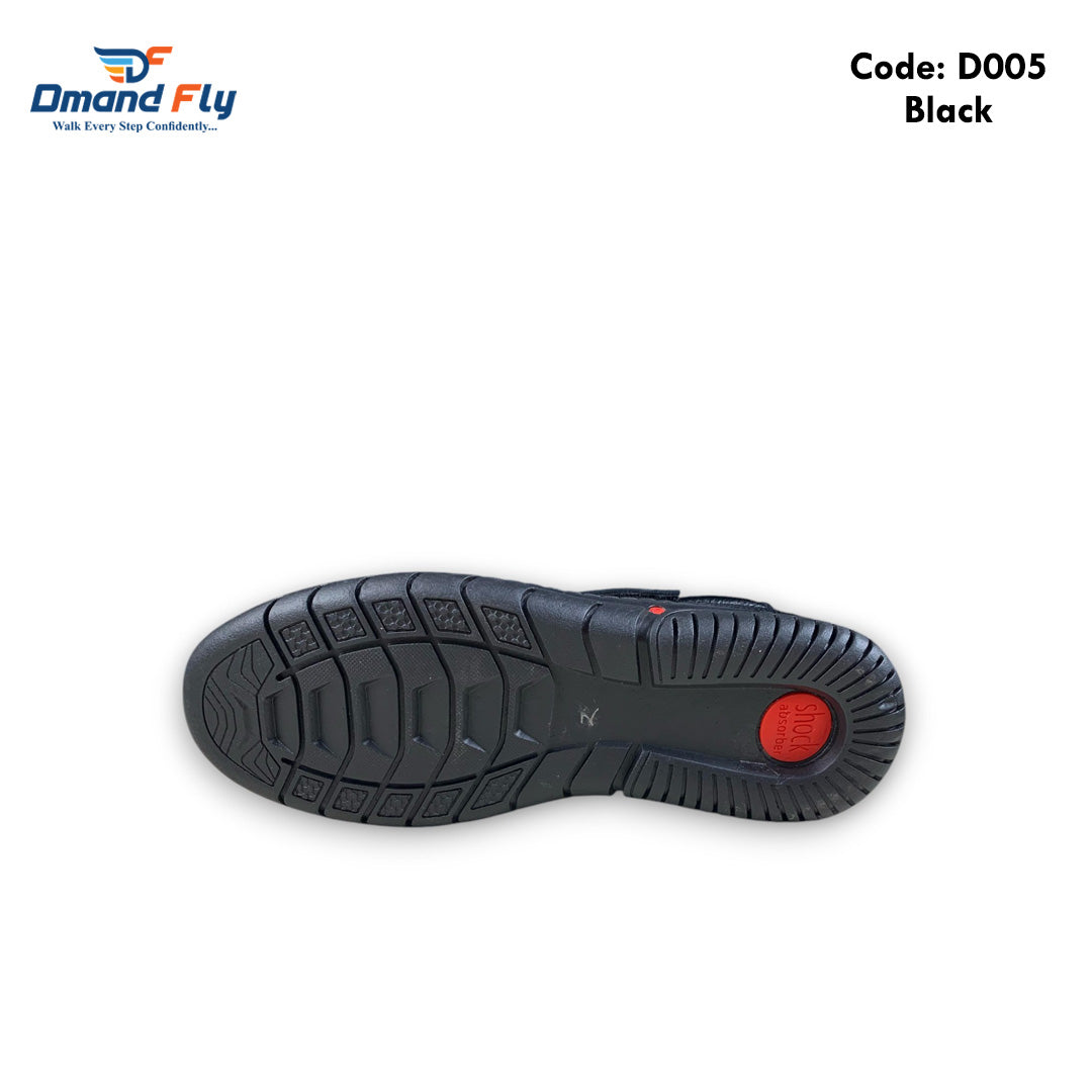 D005 Leather Sandal Black