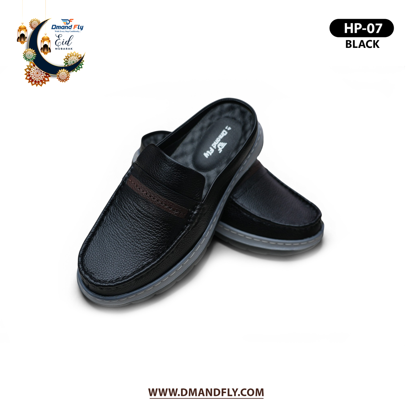 HP-07 Primium Quality Half Shoe (Black)
