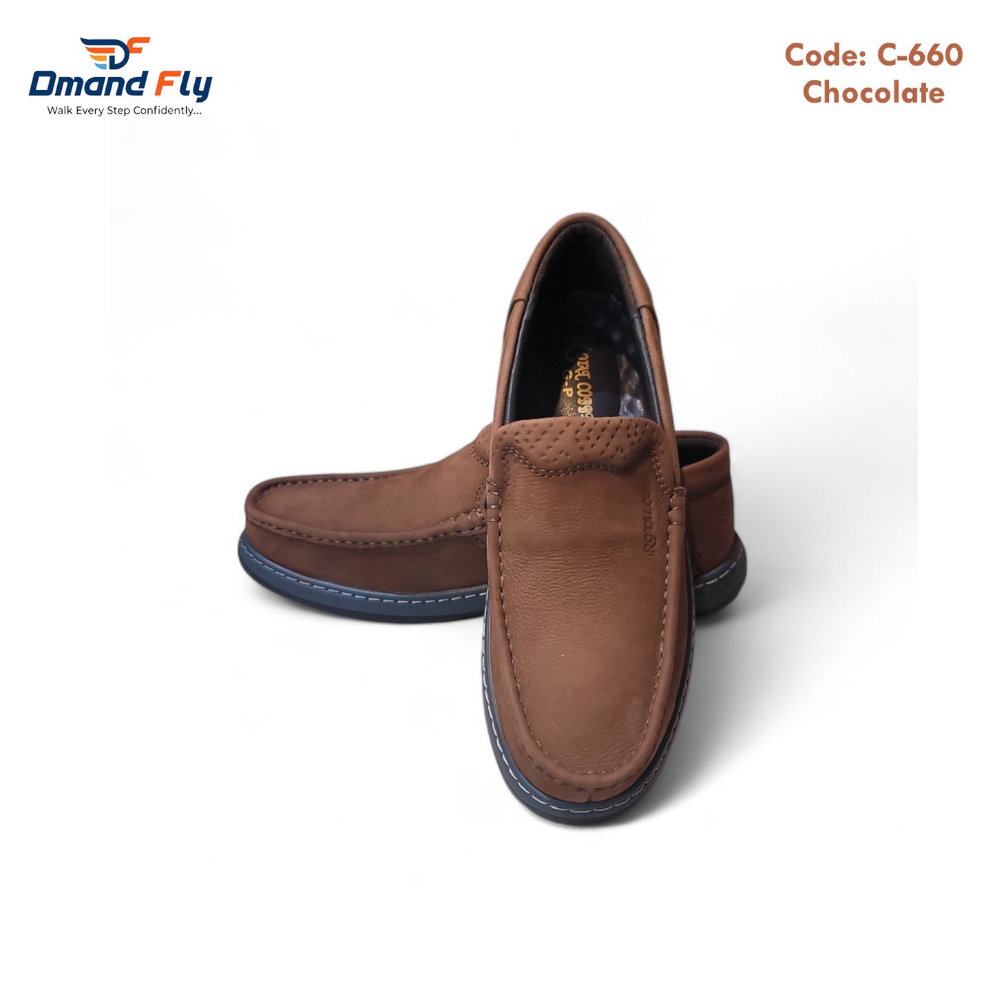 Leather Casual Shoes China Doctor Insole- C-660 Chocolate