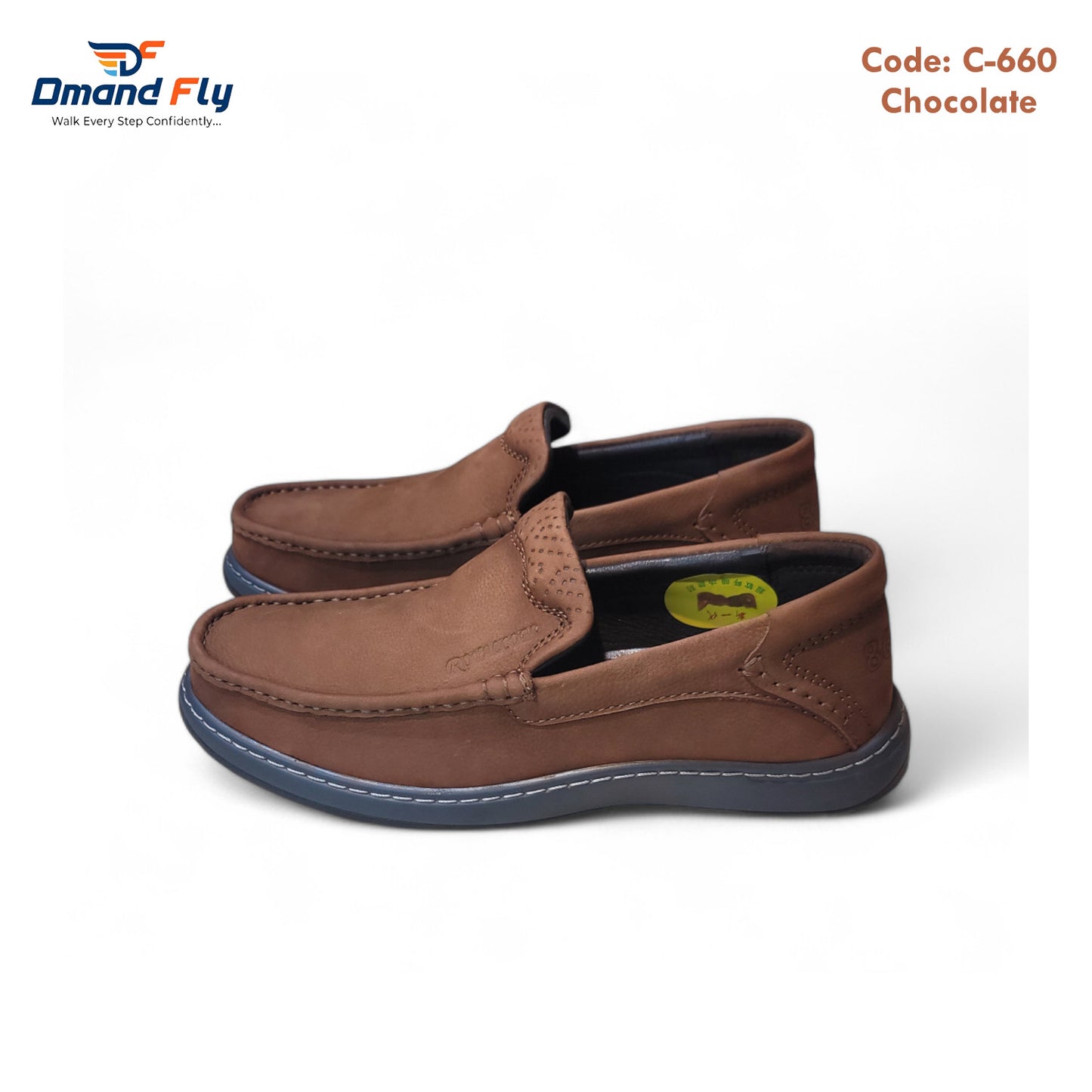 Leather Casual Shoes China Doctor Insole- C-660 Chocolate