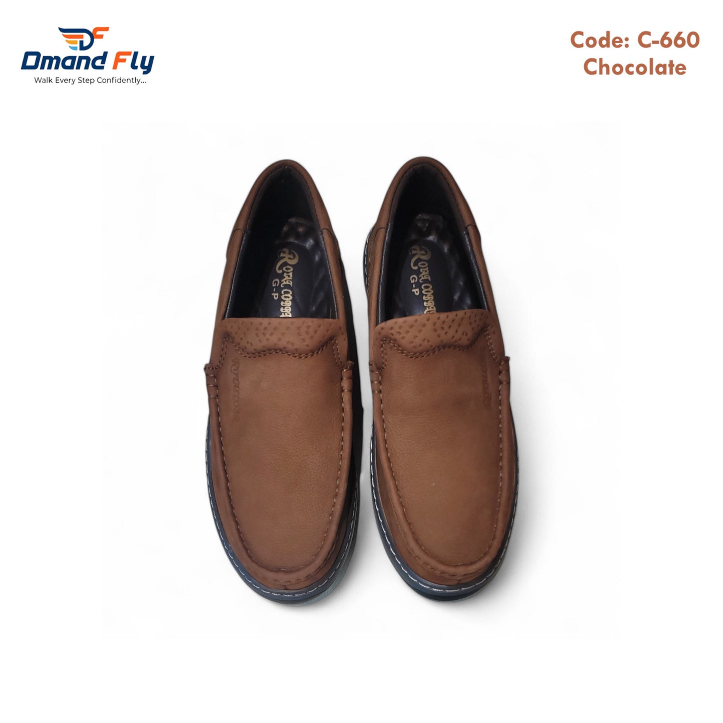 Leather Casual Shoes China Doctor Insole- C-660 Chocolate