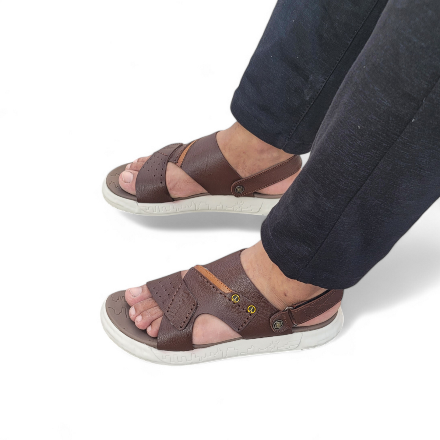 Unique Leather Pailone Sandal- 675 (Chocolate)