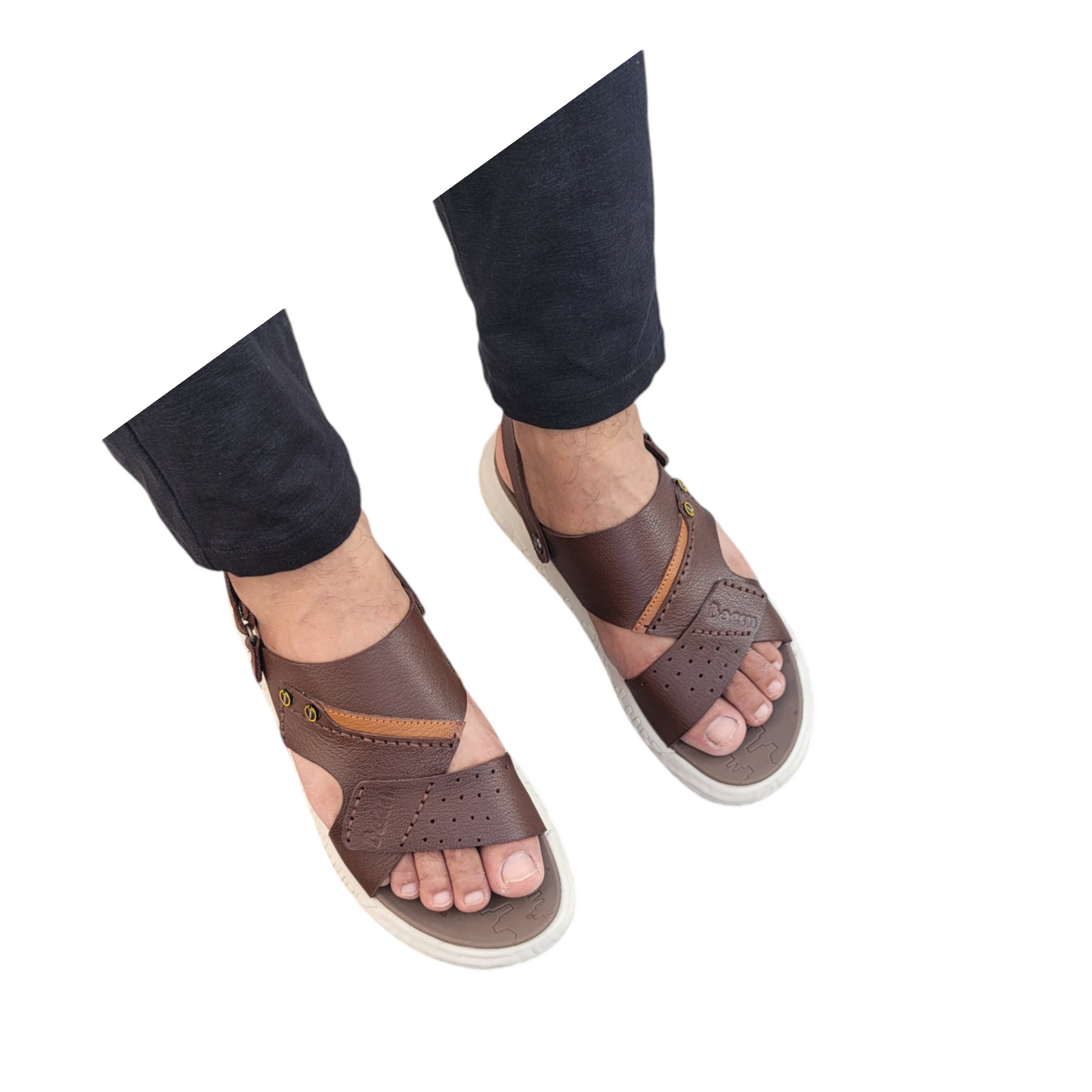 Unique Leather Pailone Sandal- 675 (Chocolate)