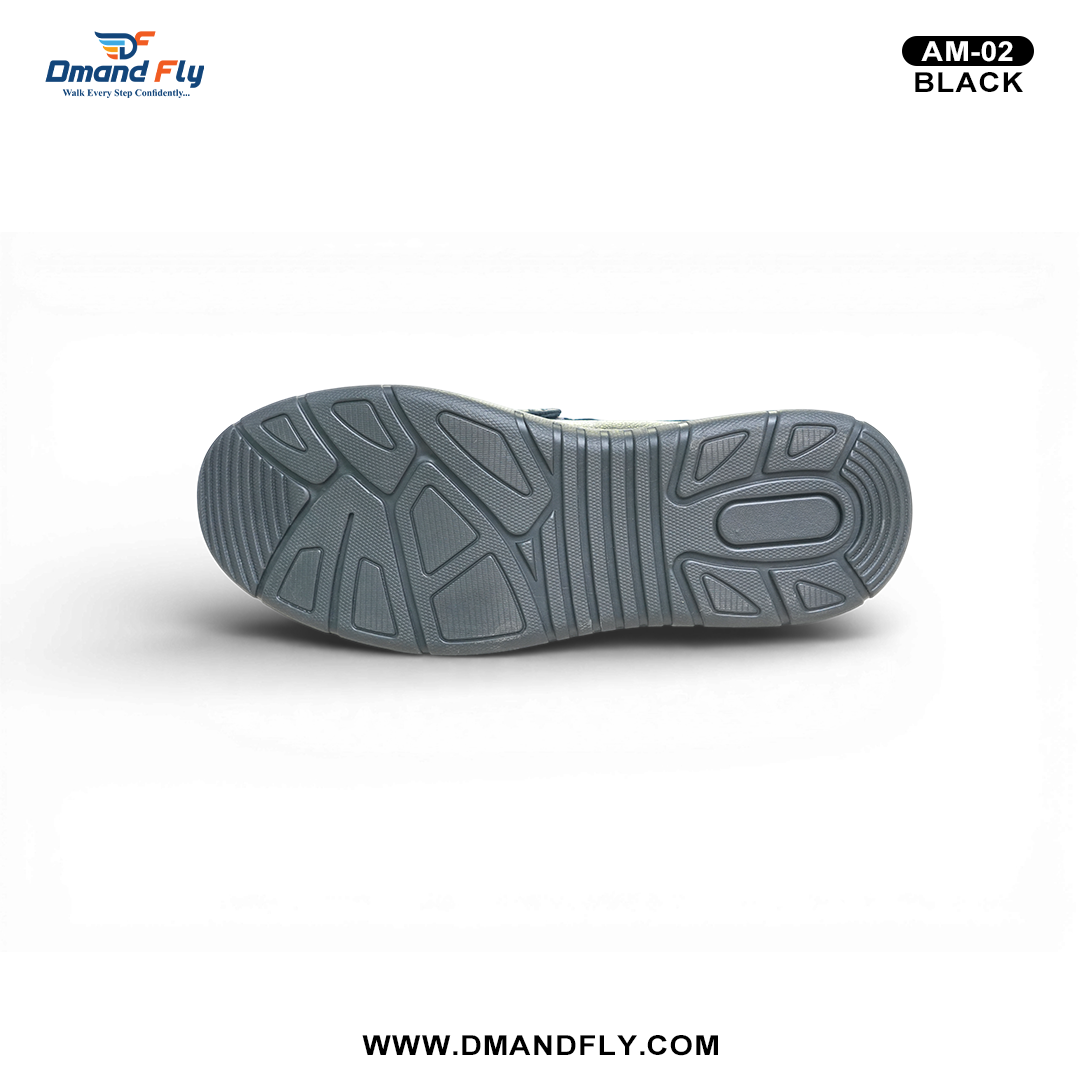 AM-02 Half Casul Original Leather Shoe (Black)