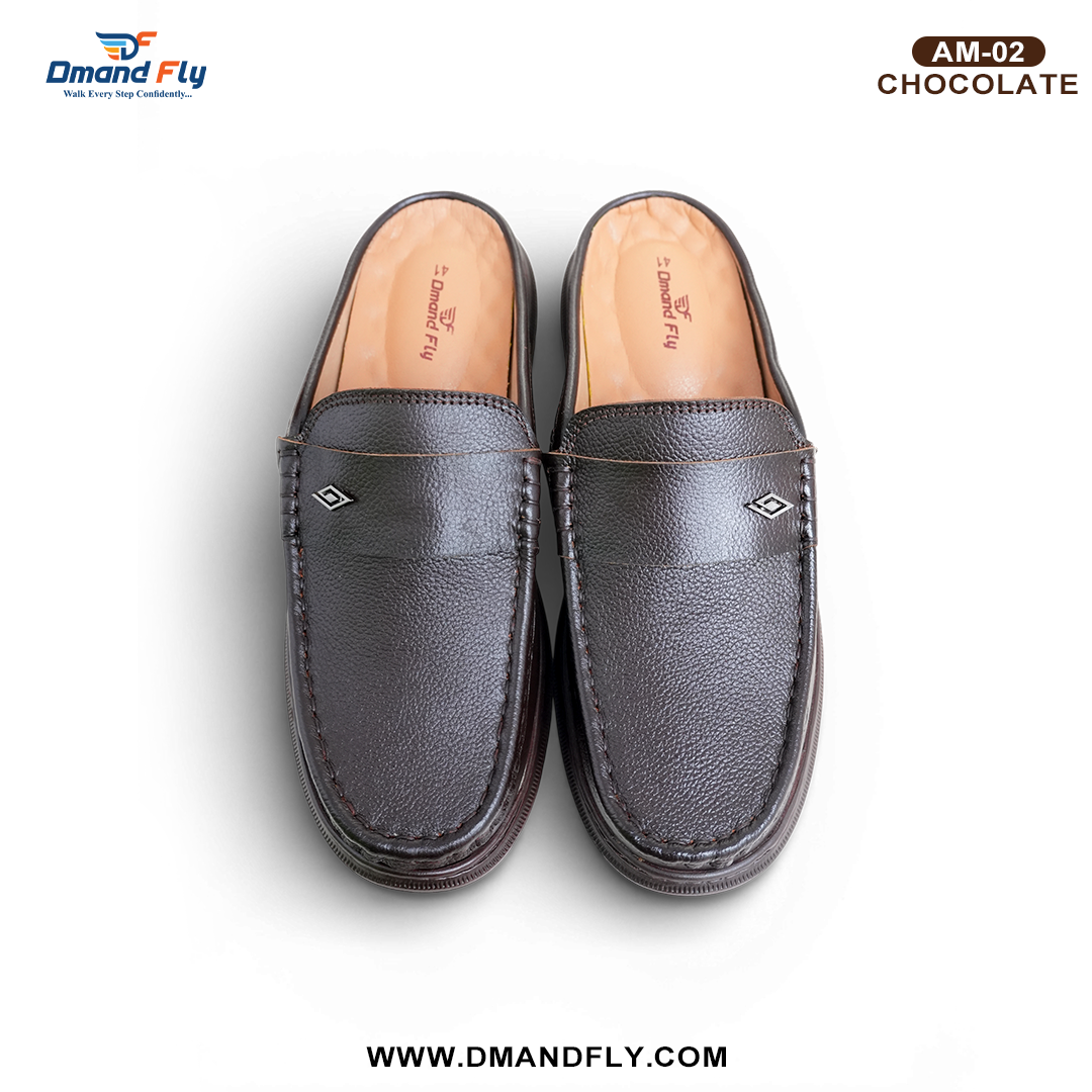 AM-02 Half Casul Original Leather Shoe (Chocolate)
