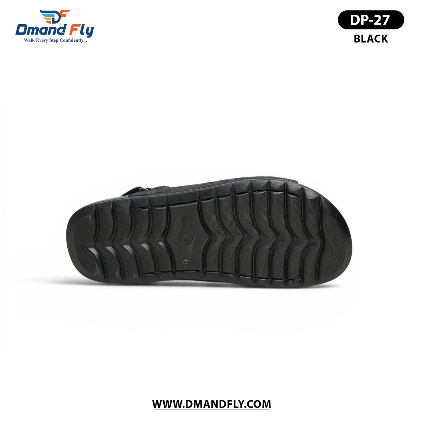 DP-27 Leather Sandal (Black)