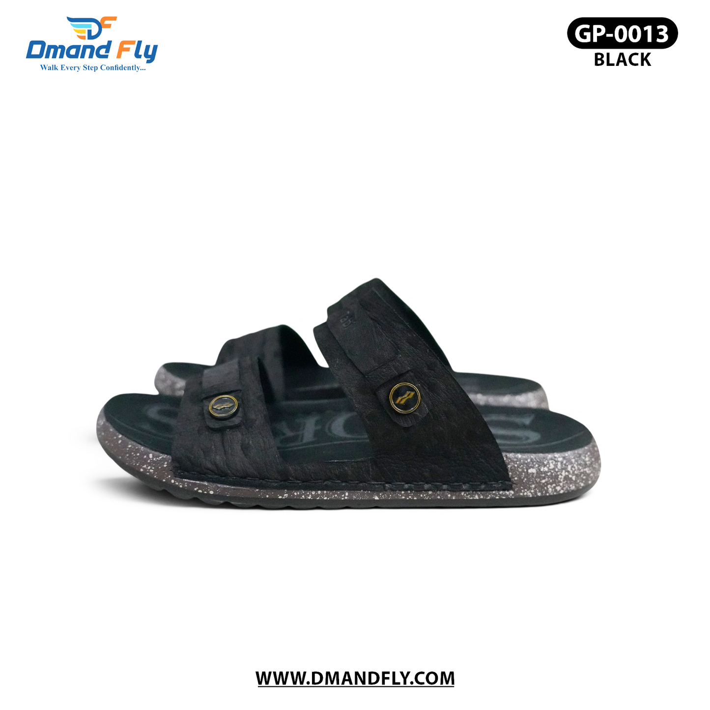 GP-0013 Leather Sandal (Black)