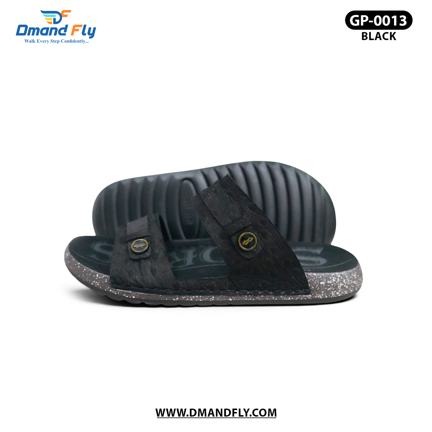 GP-0013 Leather Sandal (Black)