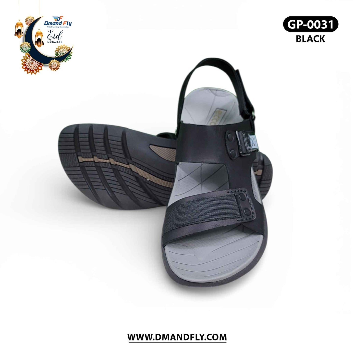 GP-0031 Leather Sandal (Black)