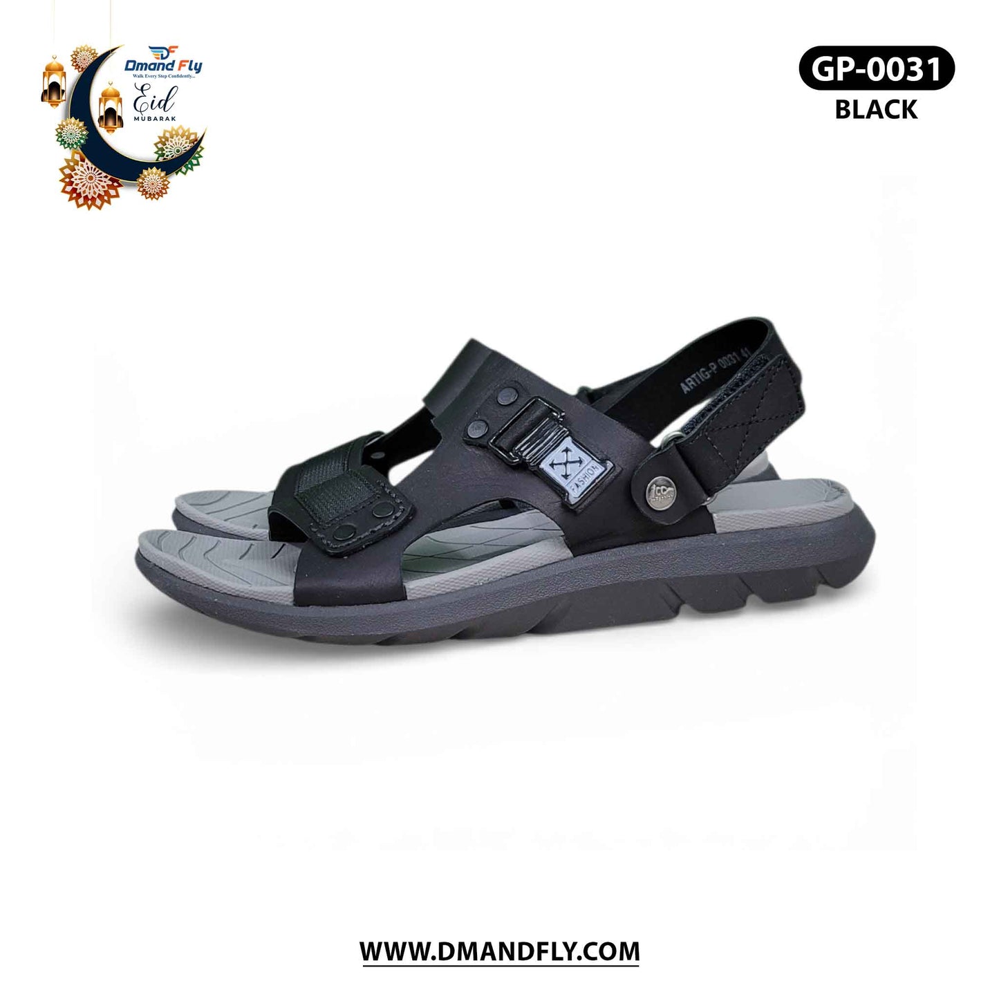 GP-0031 Leather Sandal (Black)