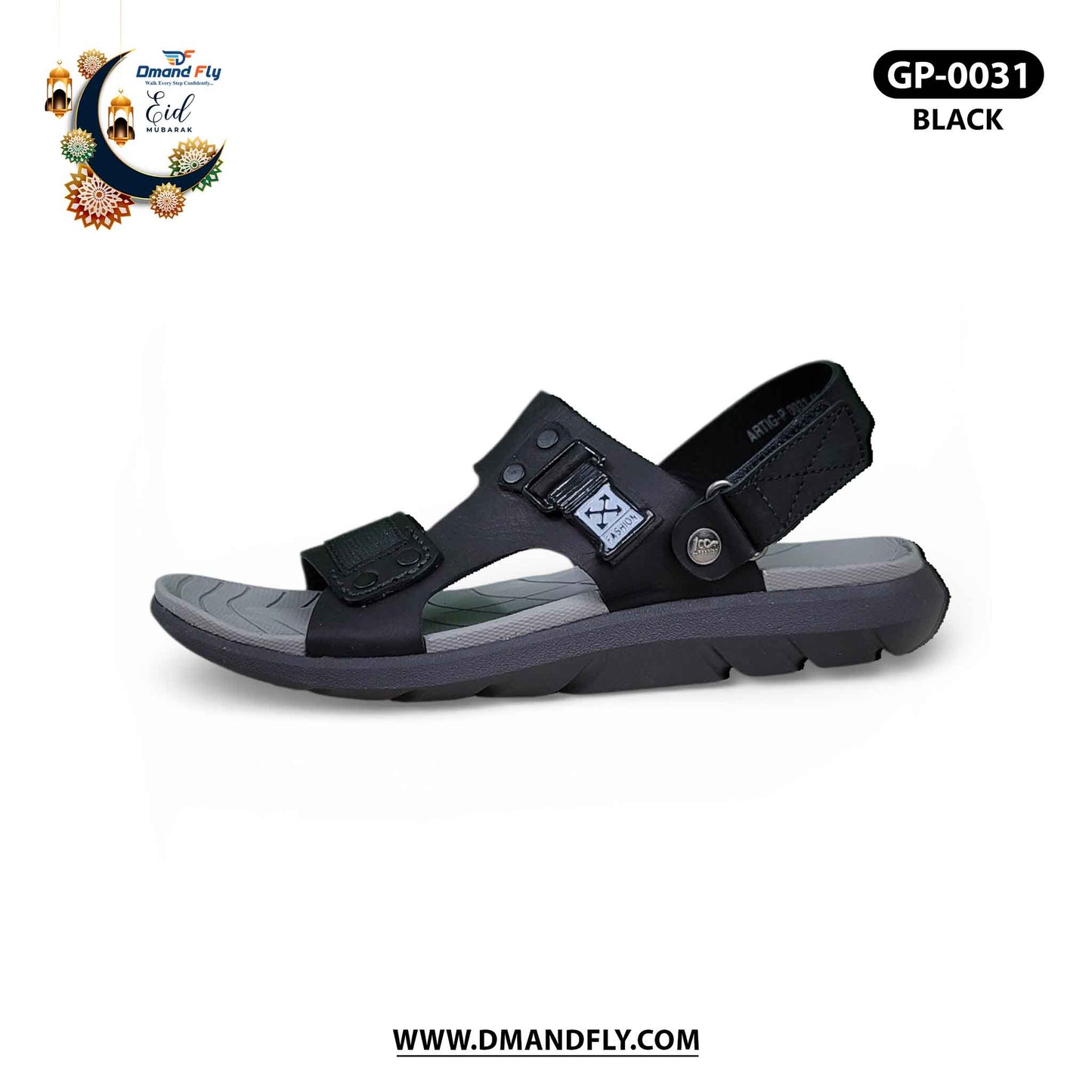 GP-0031 Leather Sandal (Black)