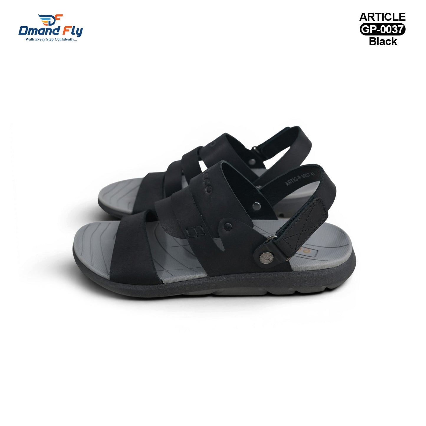 GP-0037 Leather Sandal (Black)