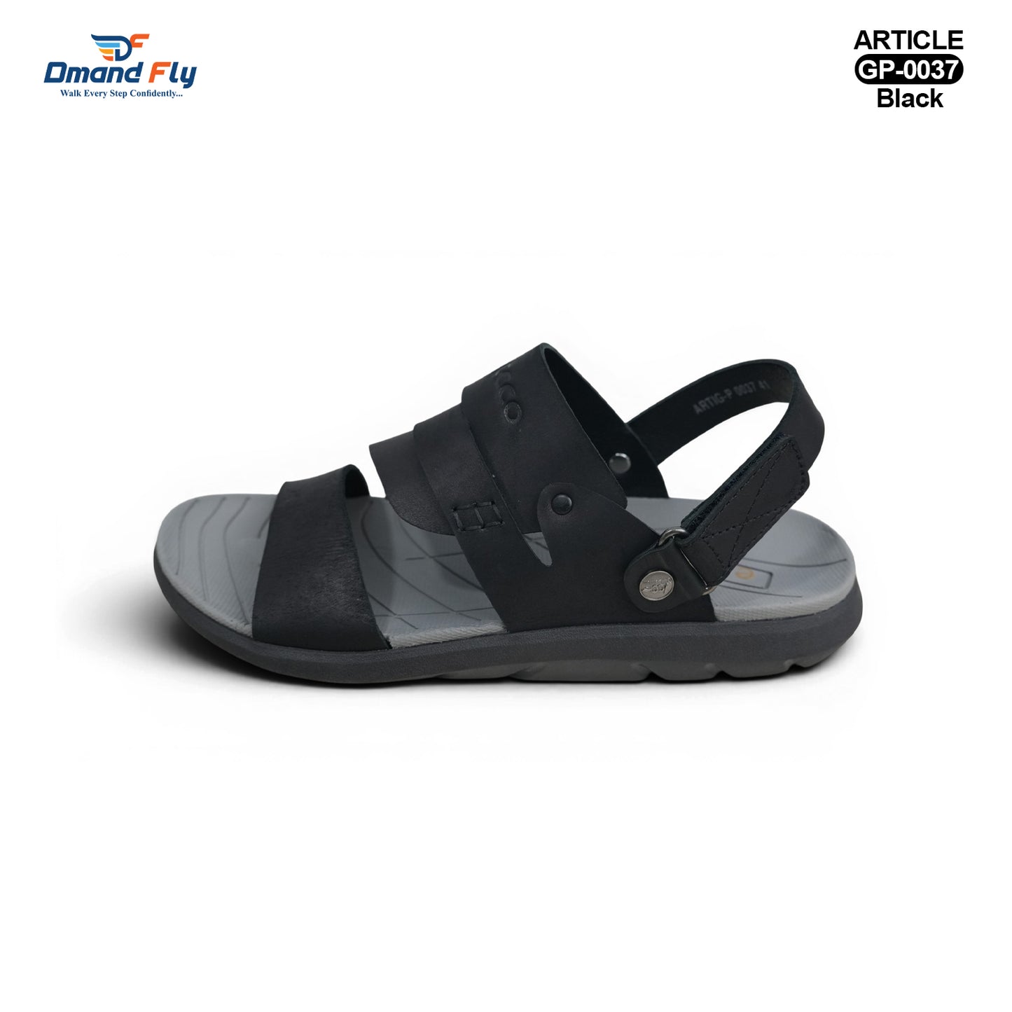GP-0037 Leather Sandal (Black)