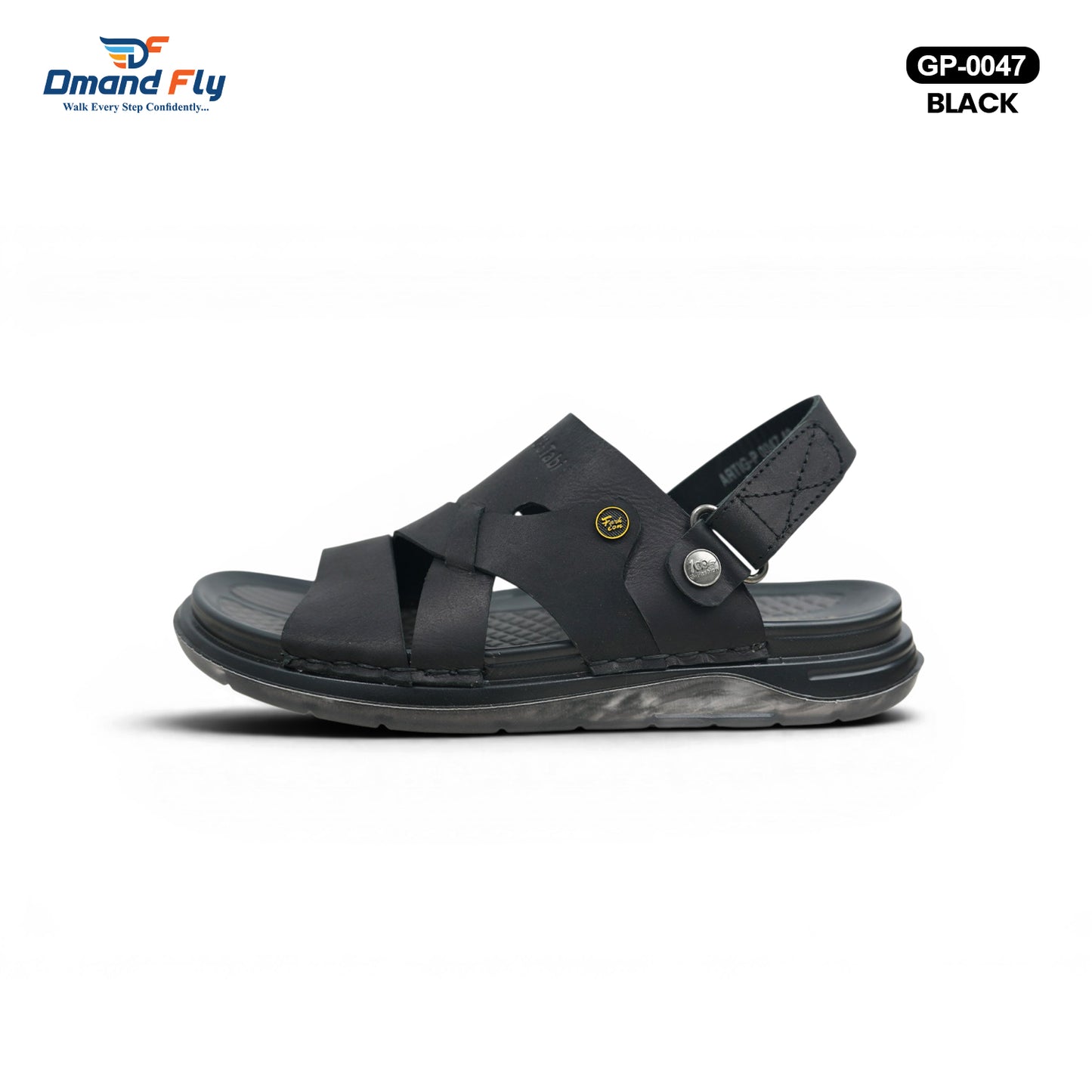 GP-0047 Leather Sandal (Black)