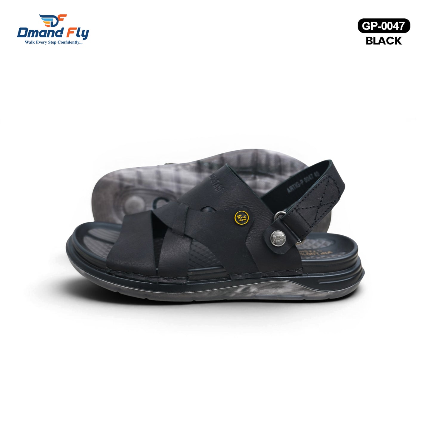 GP-0047 Leather Sandal (Black)