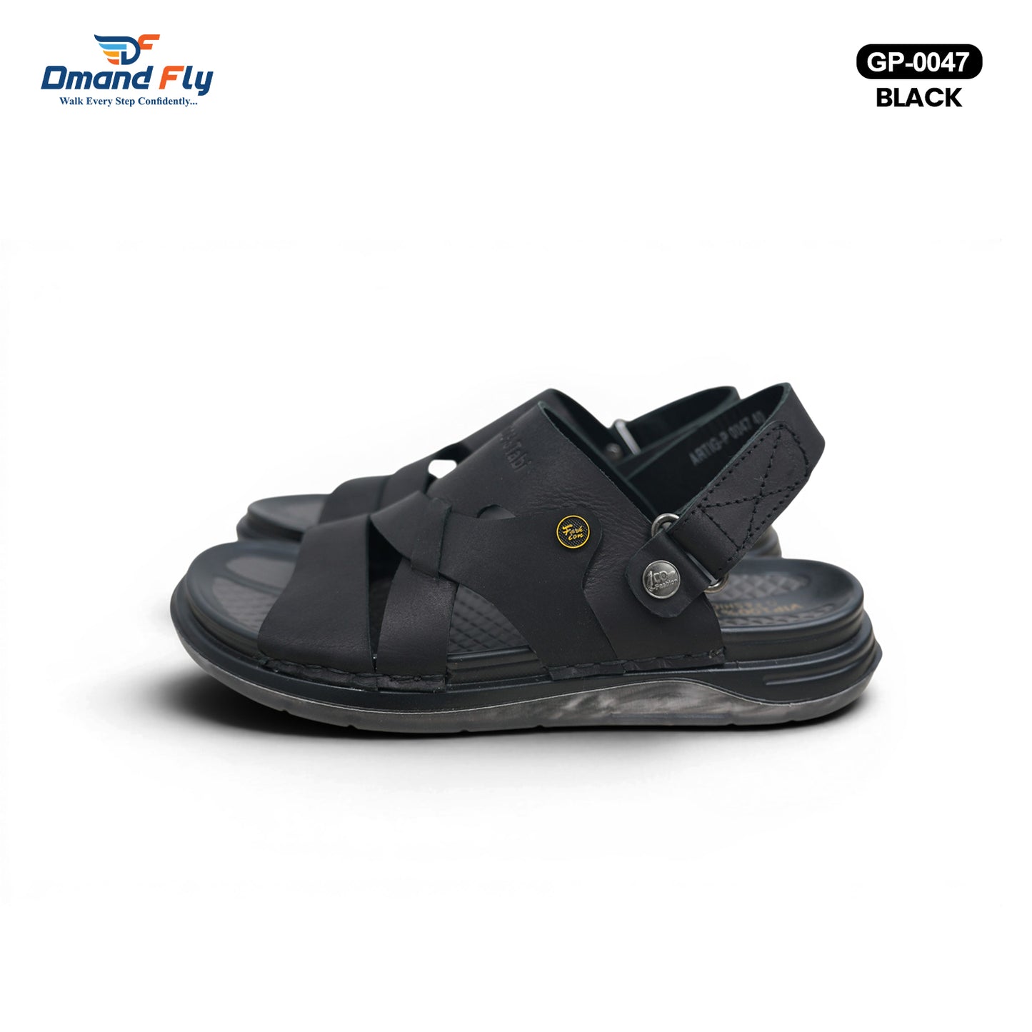GP-0047 Leather Sandal (Black)