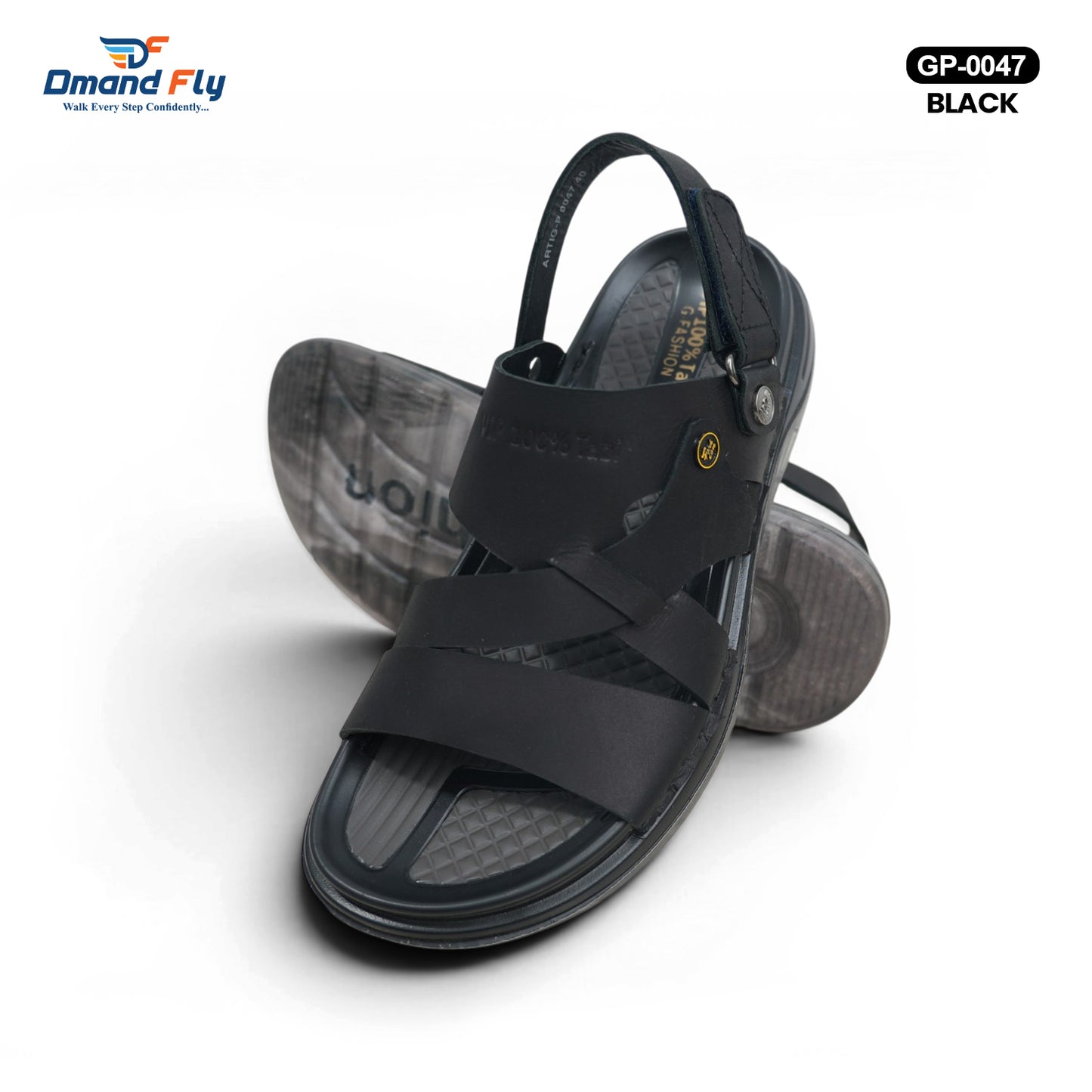 GP-0047 Leather Sandal (Black)