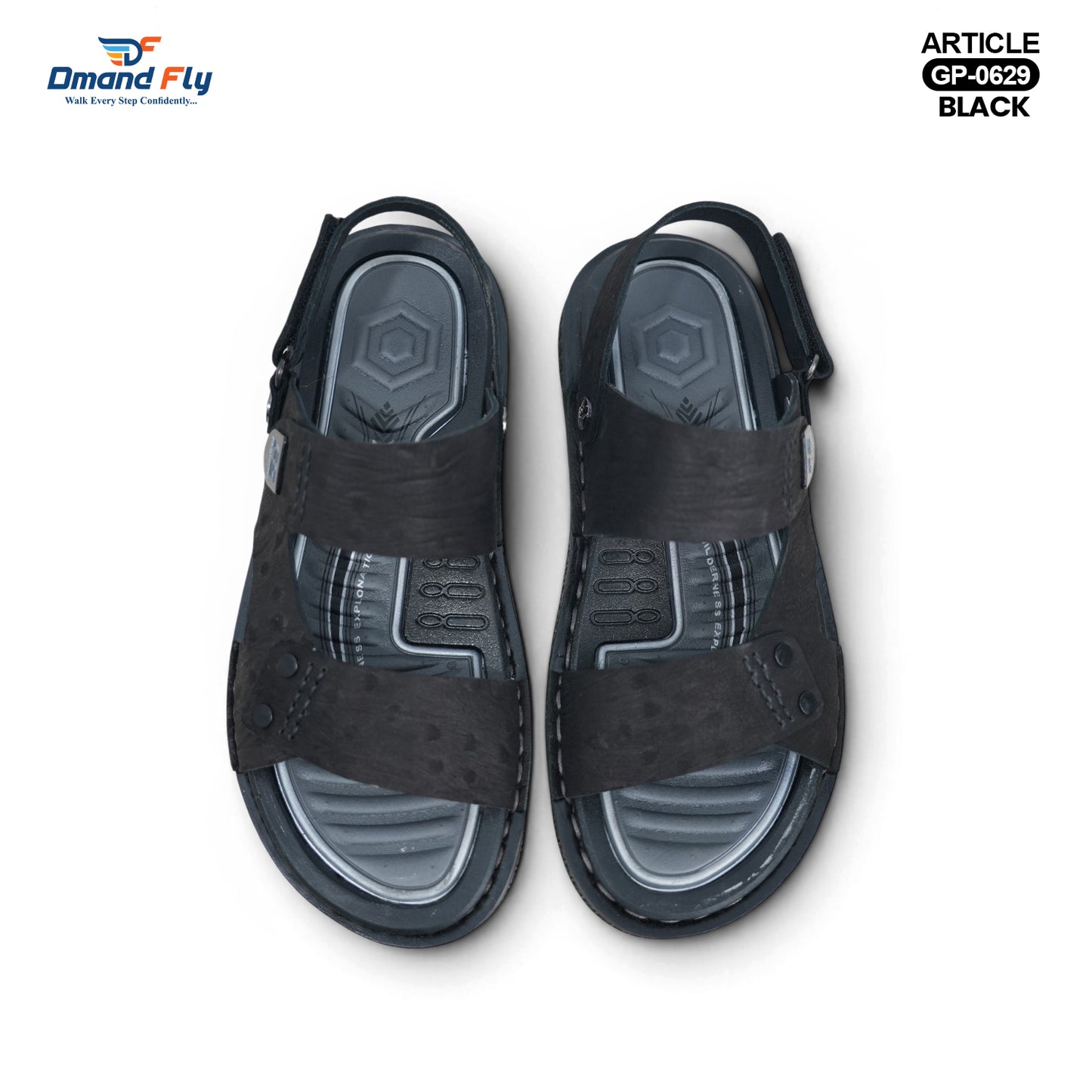 GP-0629 Leather Sandal (Black)