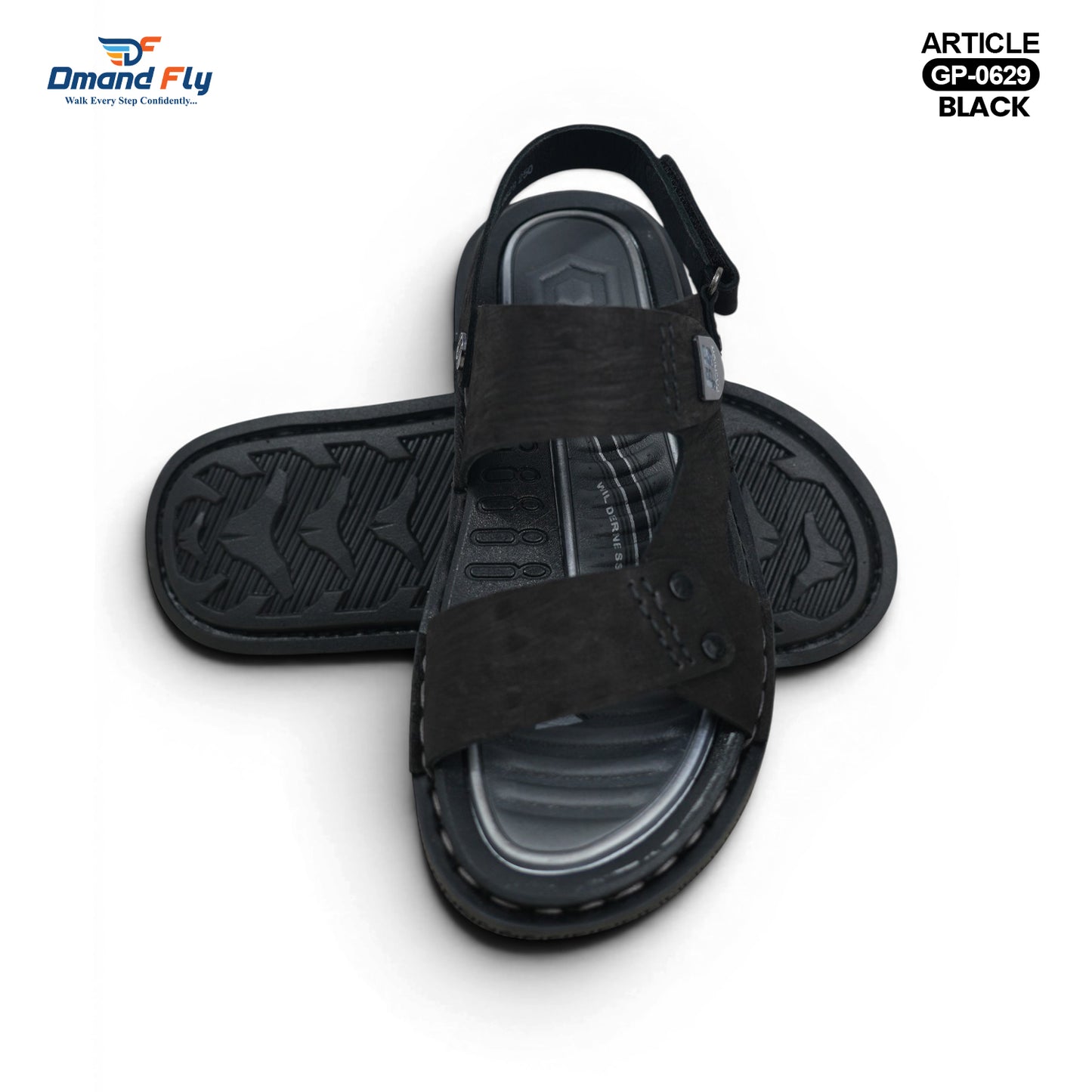 GP-0629 Leather Sandal (Black)