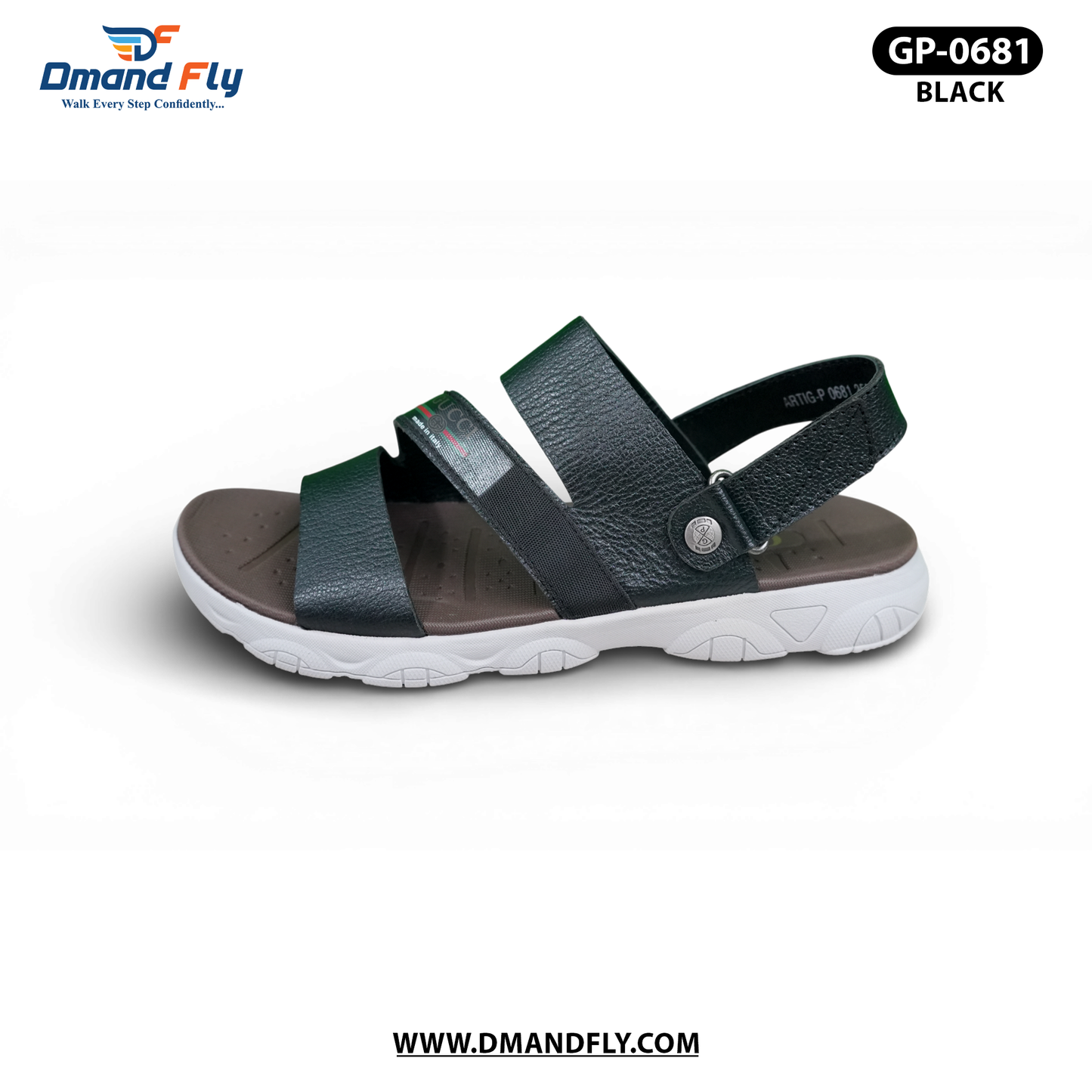 0681 Belt Sandal (Black)