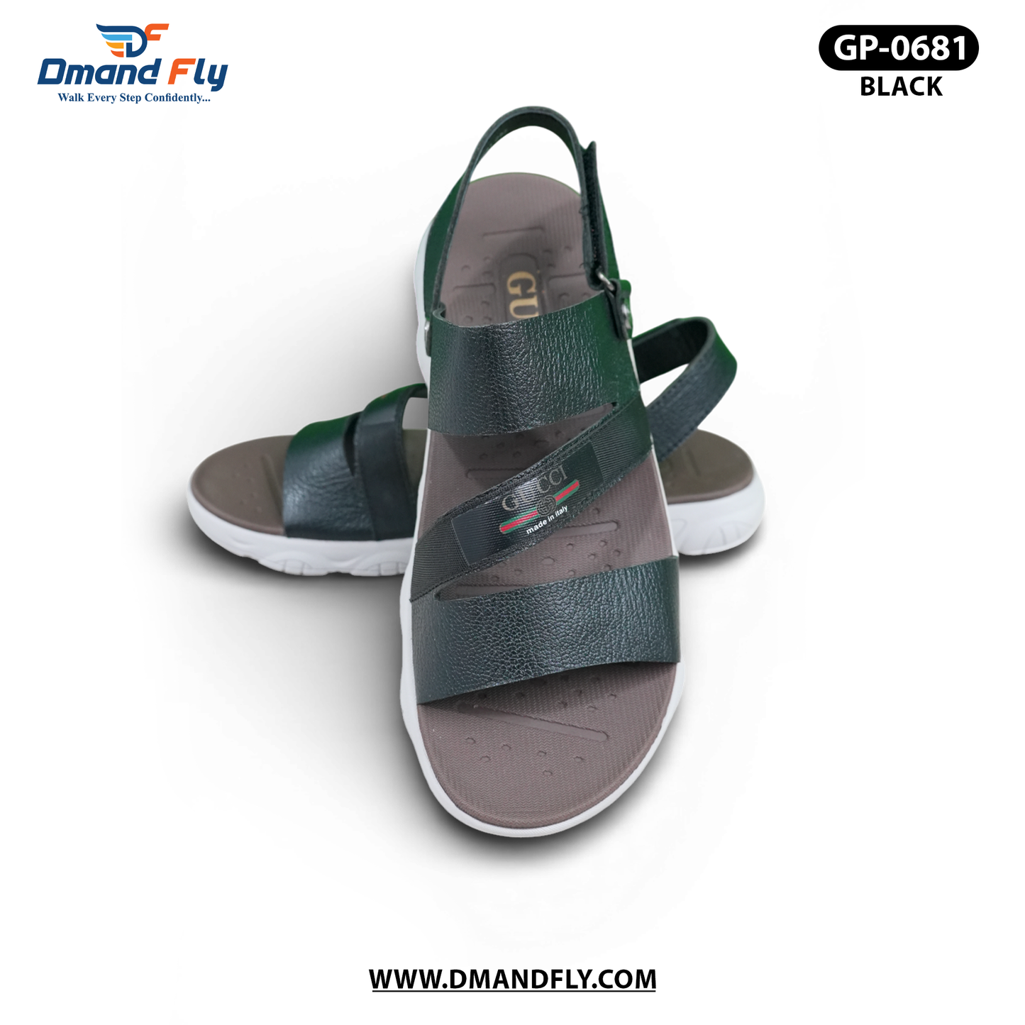 0681 Belt Sandal (Black)