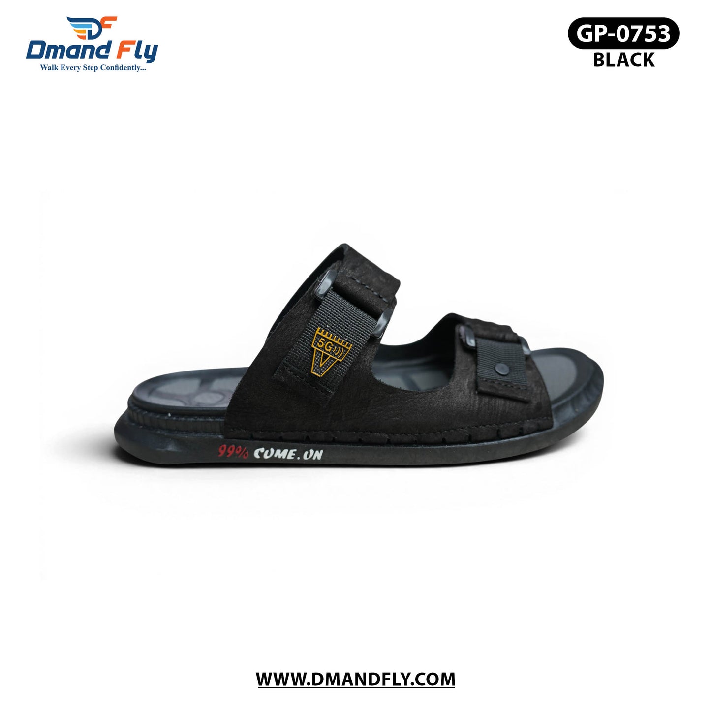 GP-0753 Leather Sandal (Black)
