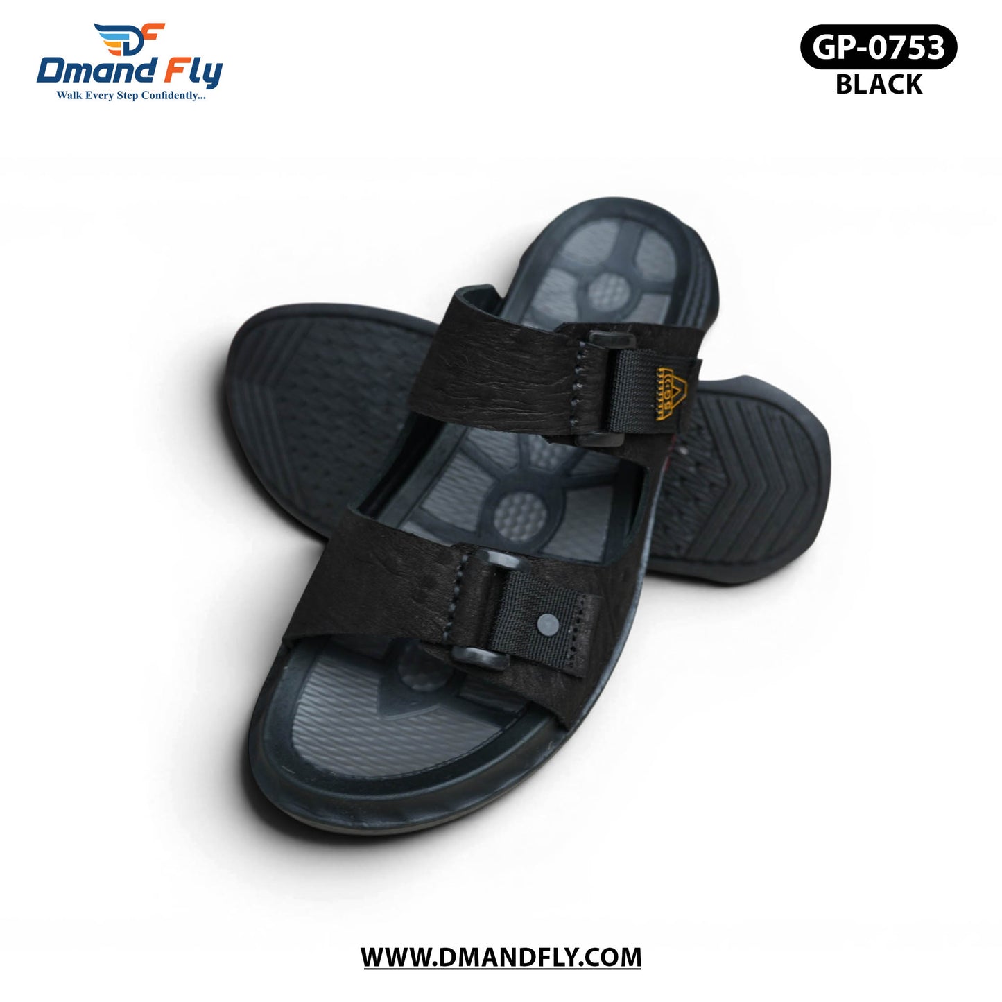 GP-0753 Leather Sandal (Black)