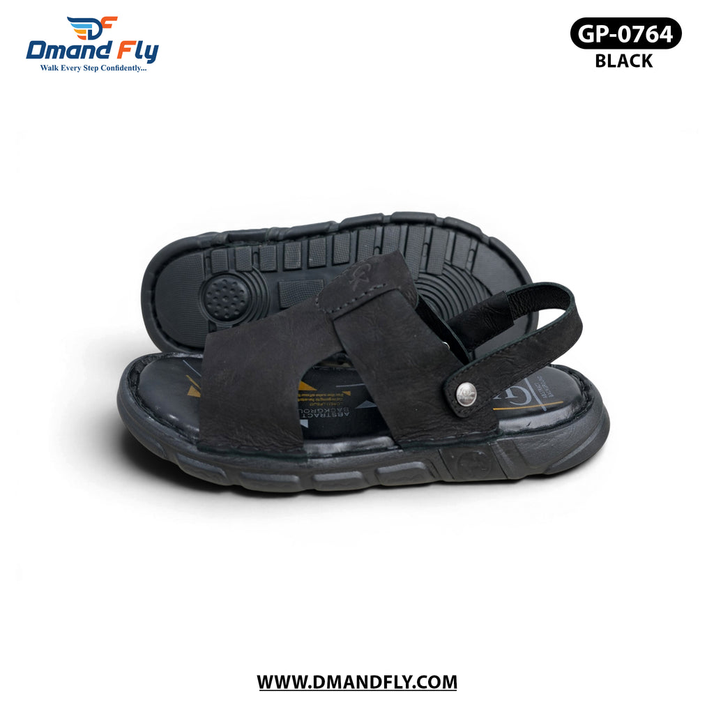 GP-0764 Leather Sandal (Black)