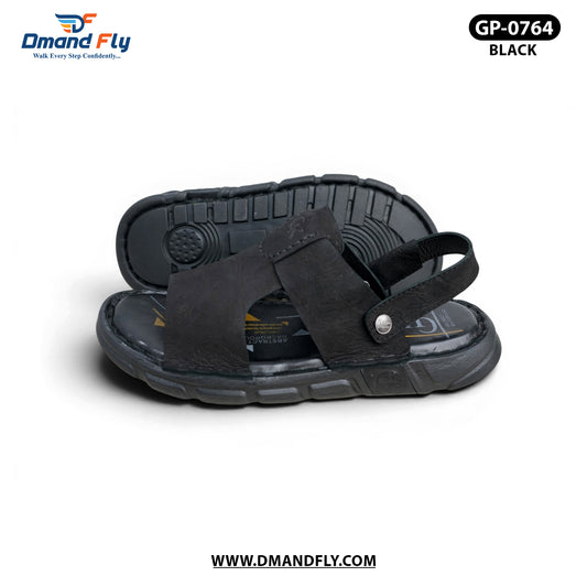 GP-0764 Leather Sandal (Black)