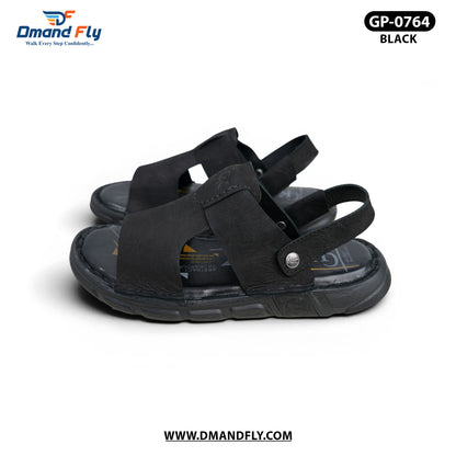 GP-0764 Leather Sandal (Black)