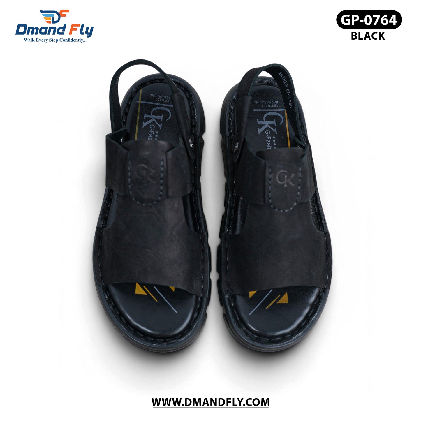 GP-0764 Leather Sandal (Black)