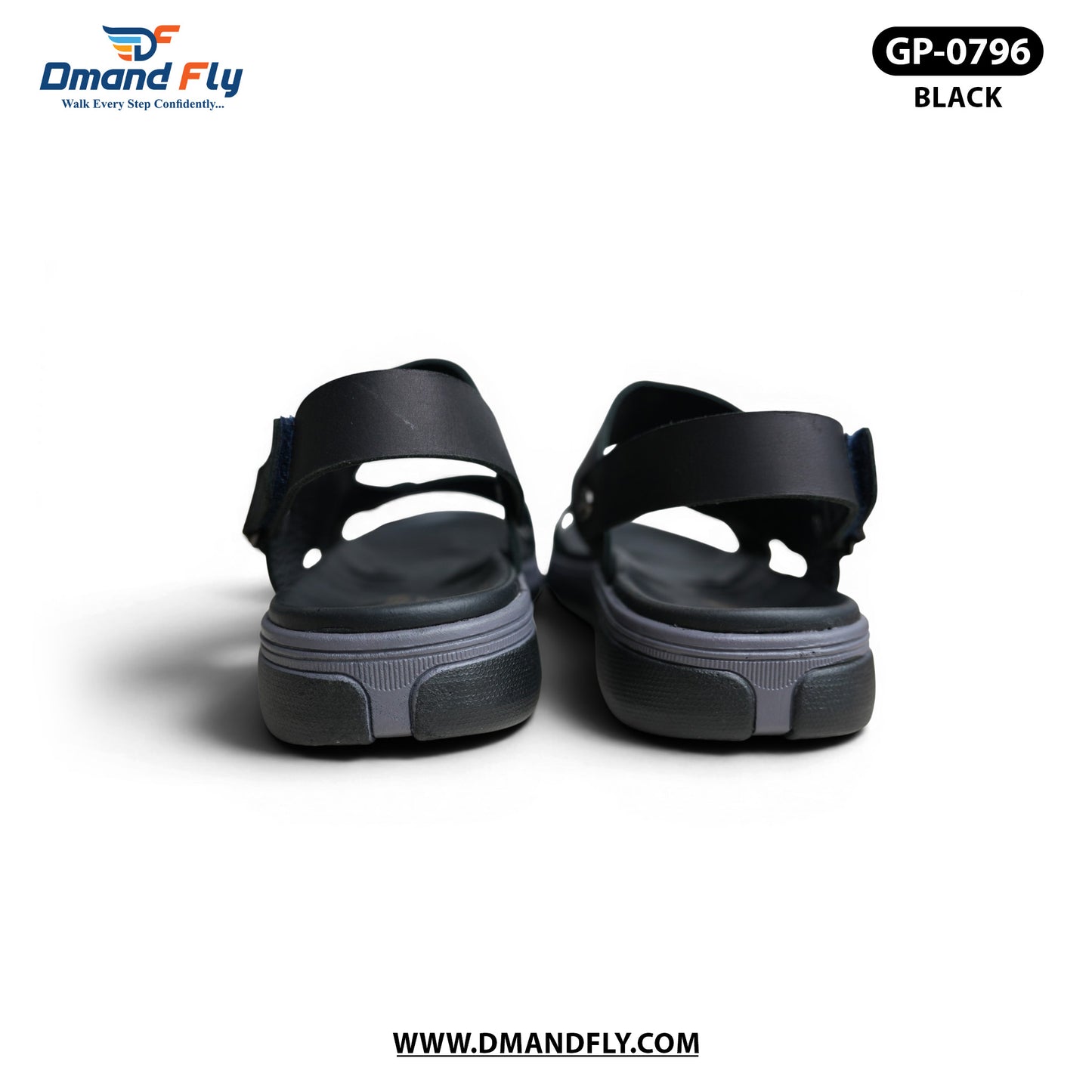 GP-0796 Leather Sandal (Black)