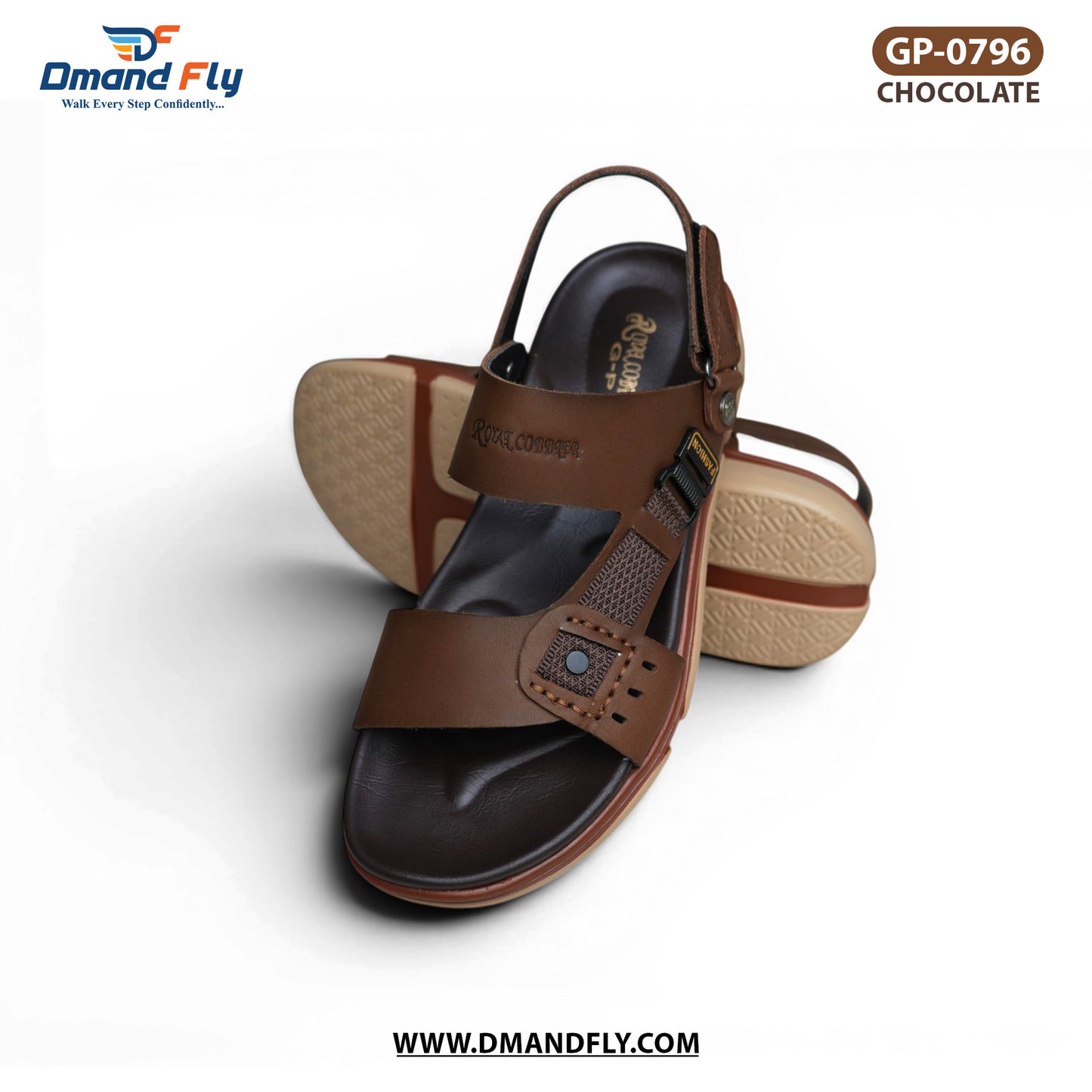 GP-0796 Leather Sandal (Chocolate)
