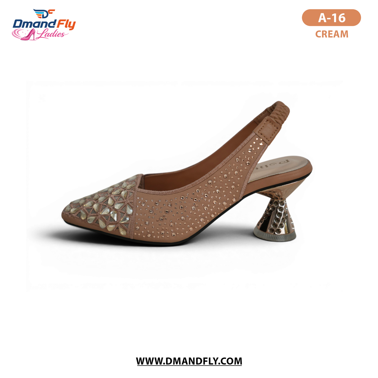A16 Stone Work Heel (Cream)