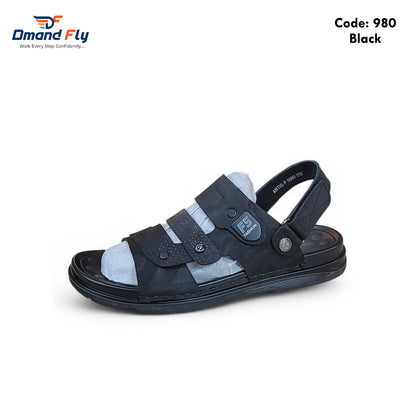 980 Leather Sandal (Black)