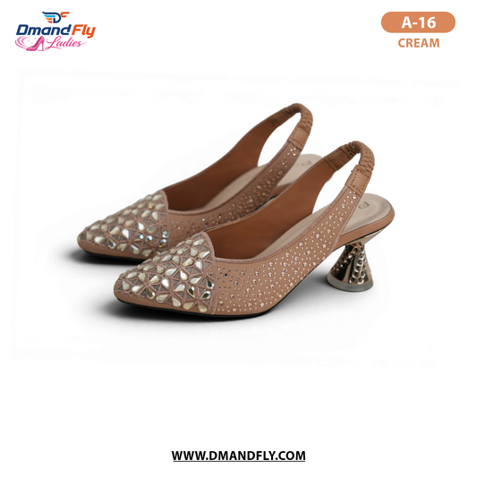 A16 Stone Work Heel (Cream)