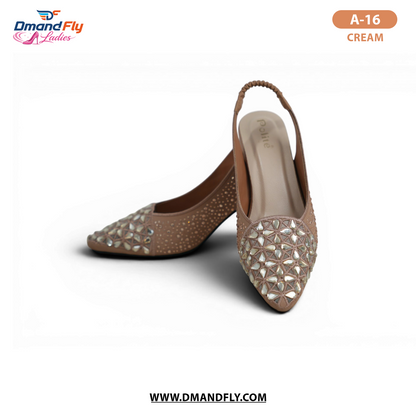 A16 Stone Work Heel (Cream)