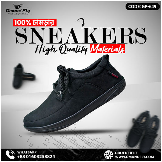 GP-649 Lace Up Casual (Black)