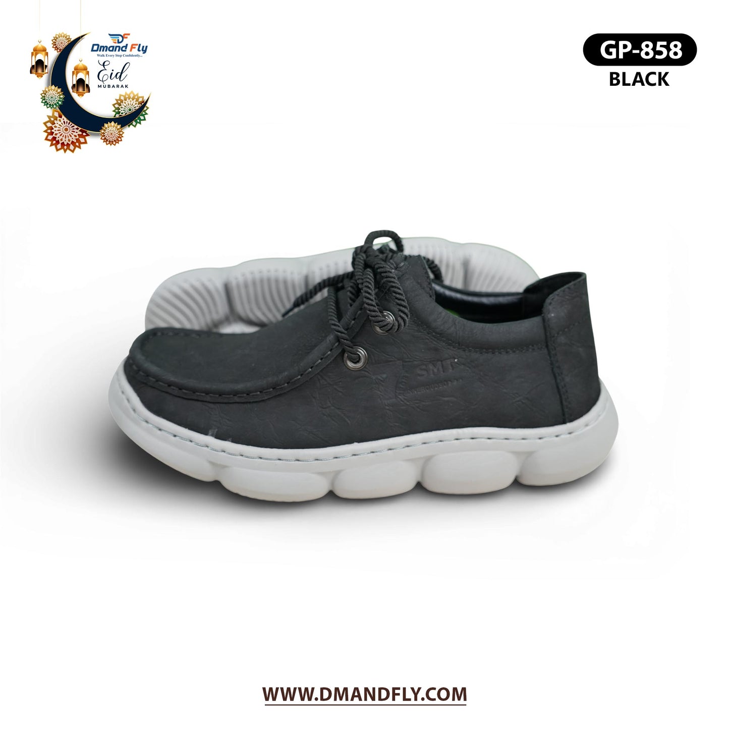 GP-858 Lace-Up Casual Shoe (Black)