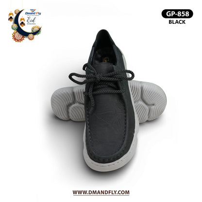 GP-858 Lace-Up Casual Shoe (Black)