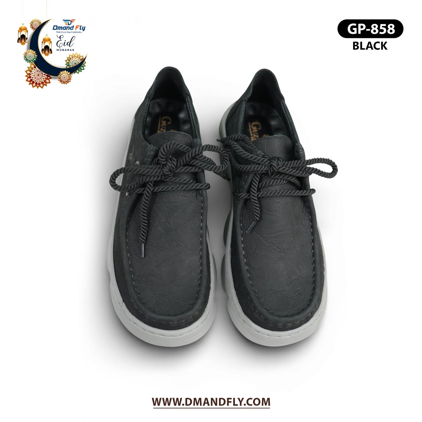 GP-858 Lace-Up Casual Shoe (Black)
