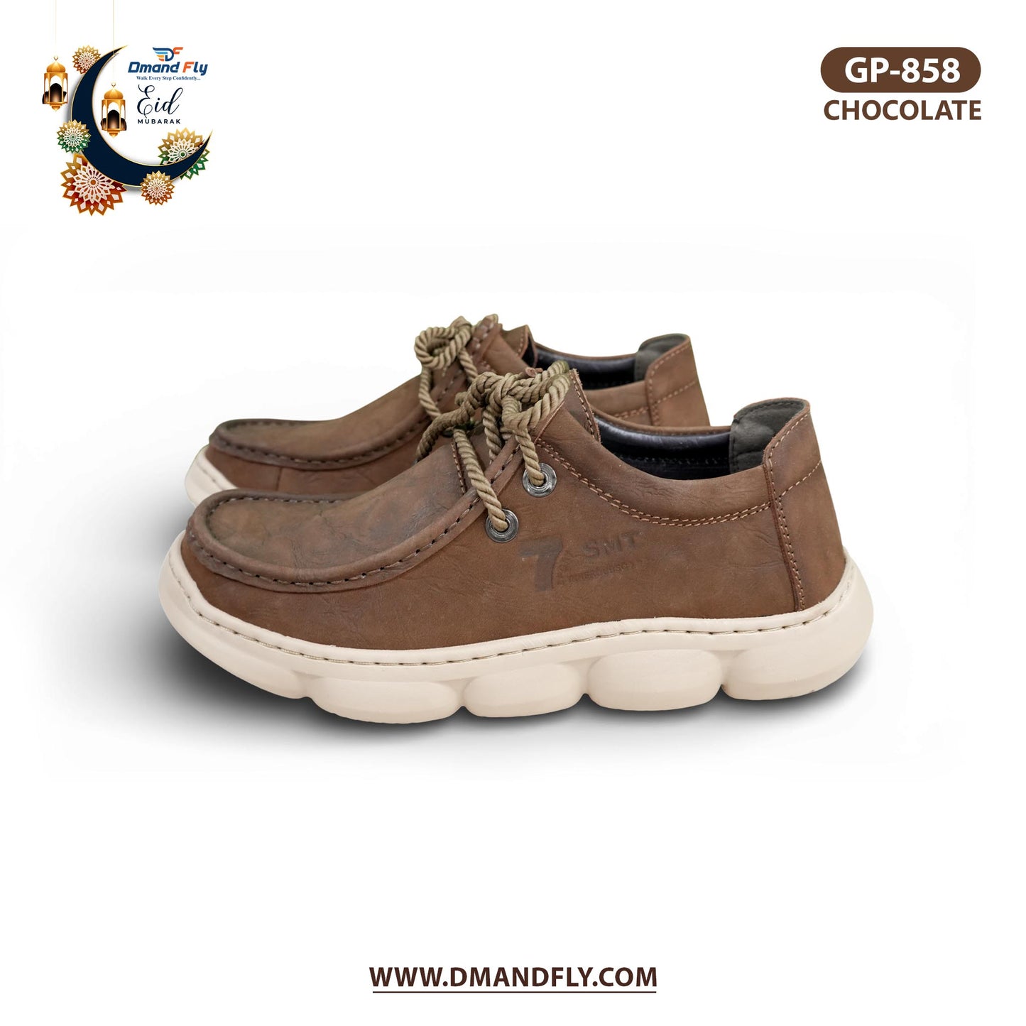 GP-858 Lace-Up Casual Shoe (Chocolate)