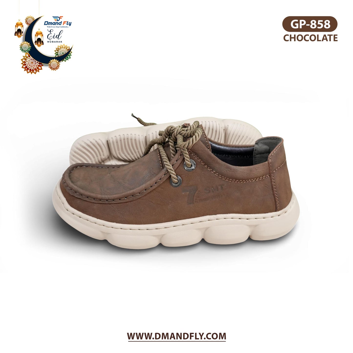 GP-858 Lace-Up Casual Shoe (Chocolate)