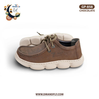 GP-858 Lace-Up Casual Shoe (Chocolate)