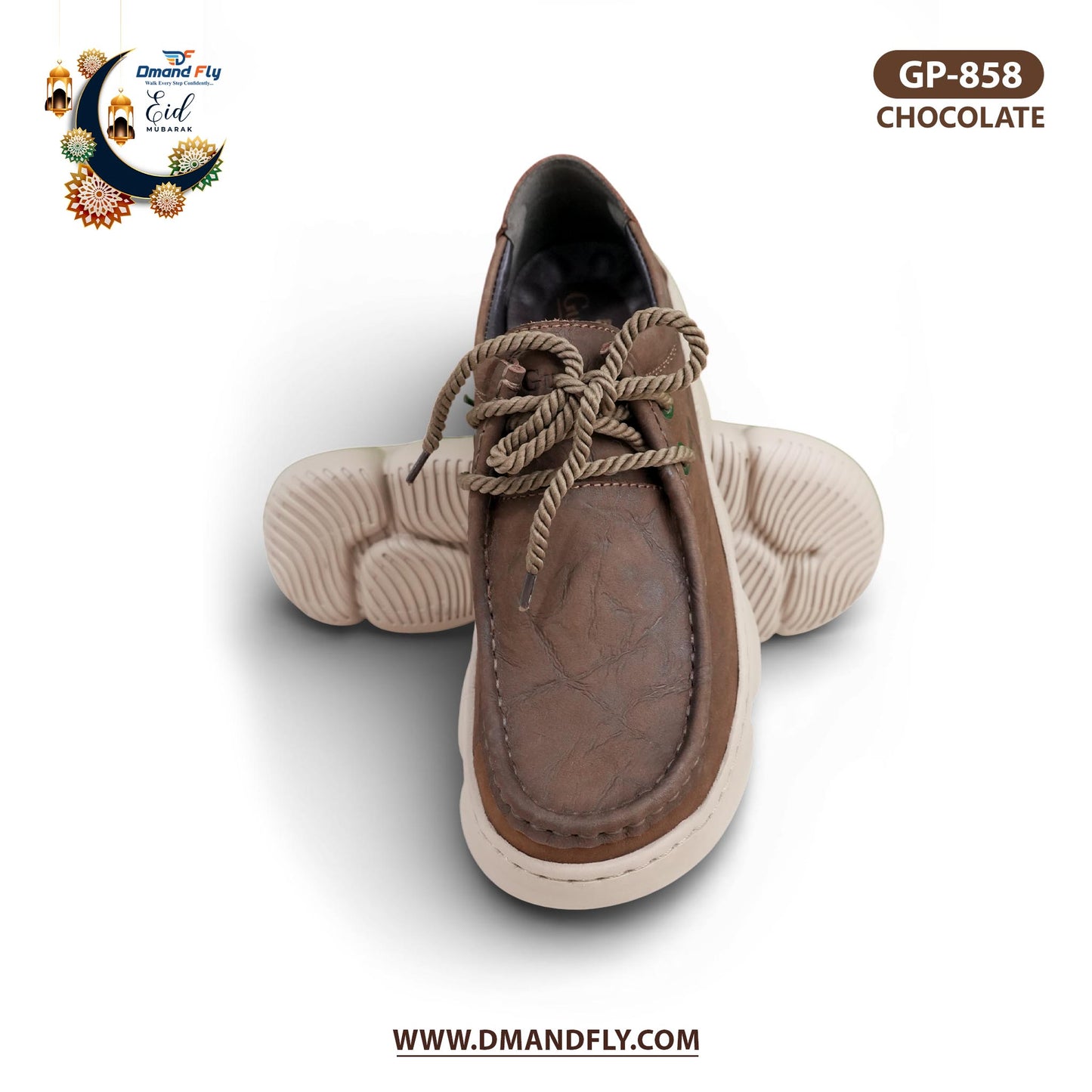GP-858 Lace-Up Casual Shoe (Chocolate)