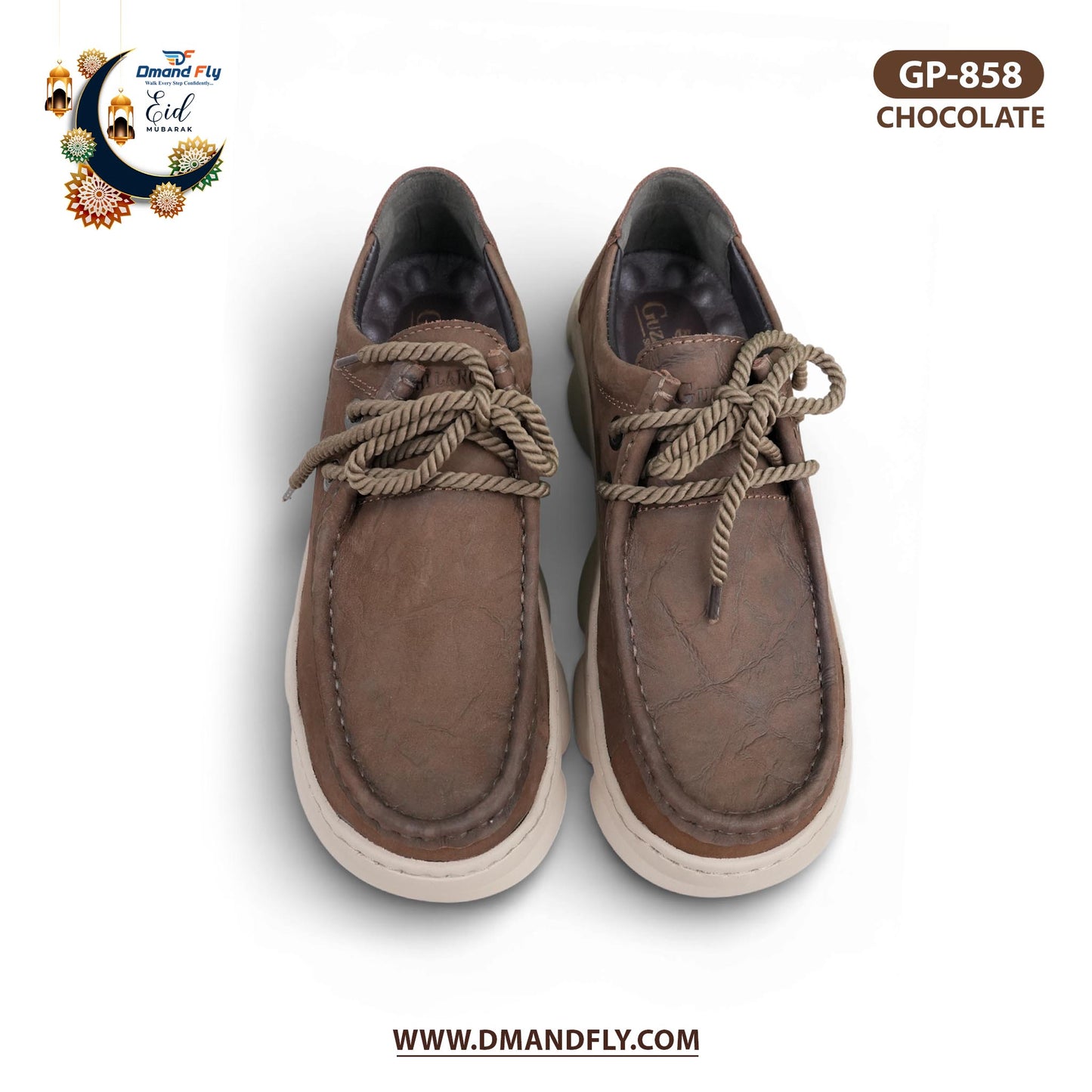 GP-858 Lace-Up Casual Shoe (Chocolate)