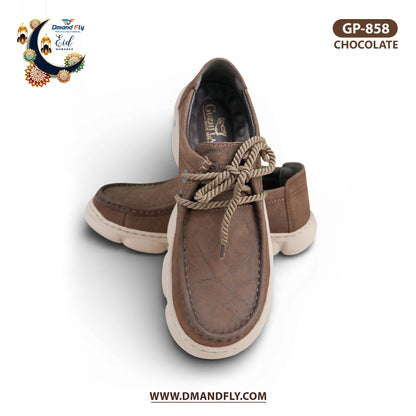 GP-858 Lace-Up Casual Shoe (Chocolate)