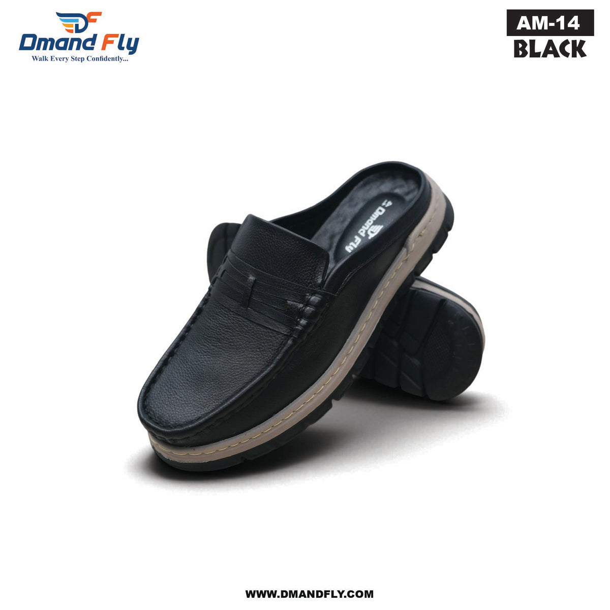 AM-14 Original Leather Half Casula Shoe (Black)