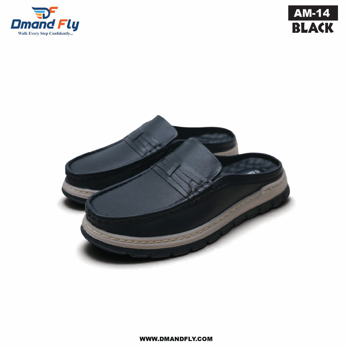 AM-14 Original Leather Half Casula Shoe (Black)