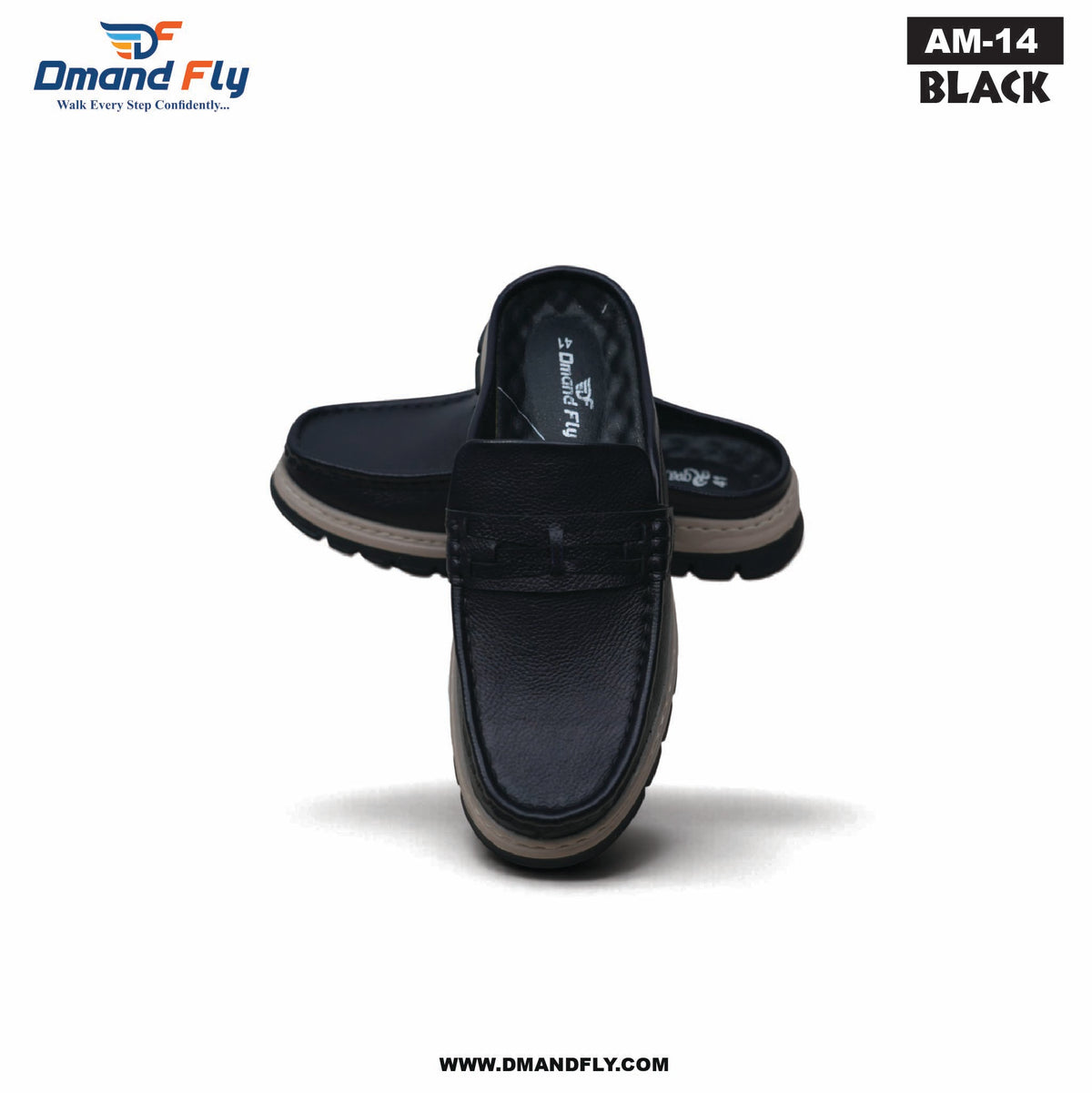 AM-14 Original Leather Half Casula Shoe (Black)